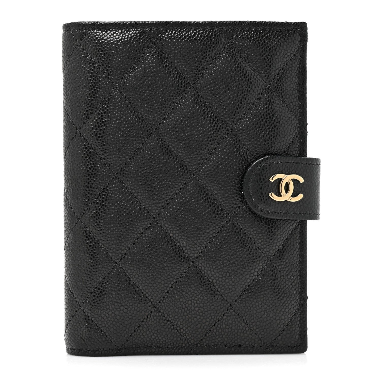 Chanel Caviar Quilted Passport Holder Black