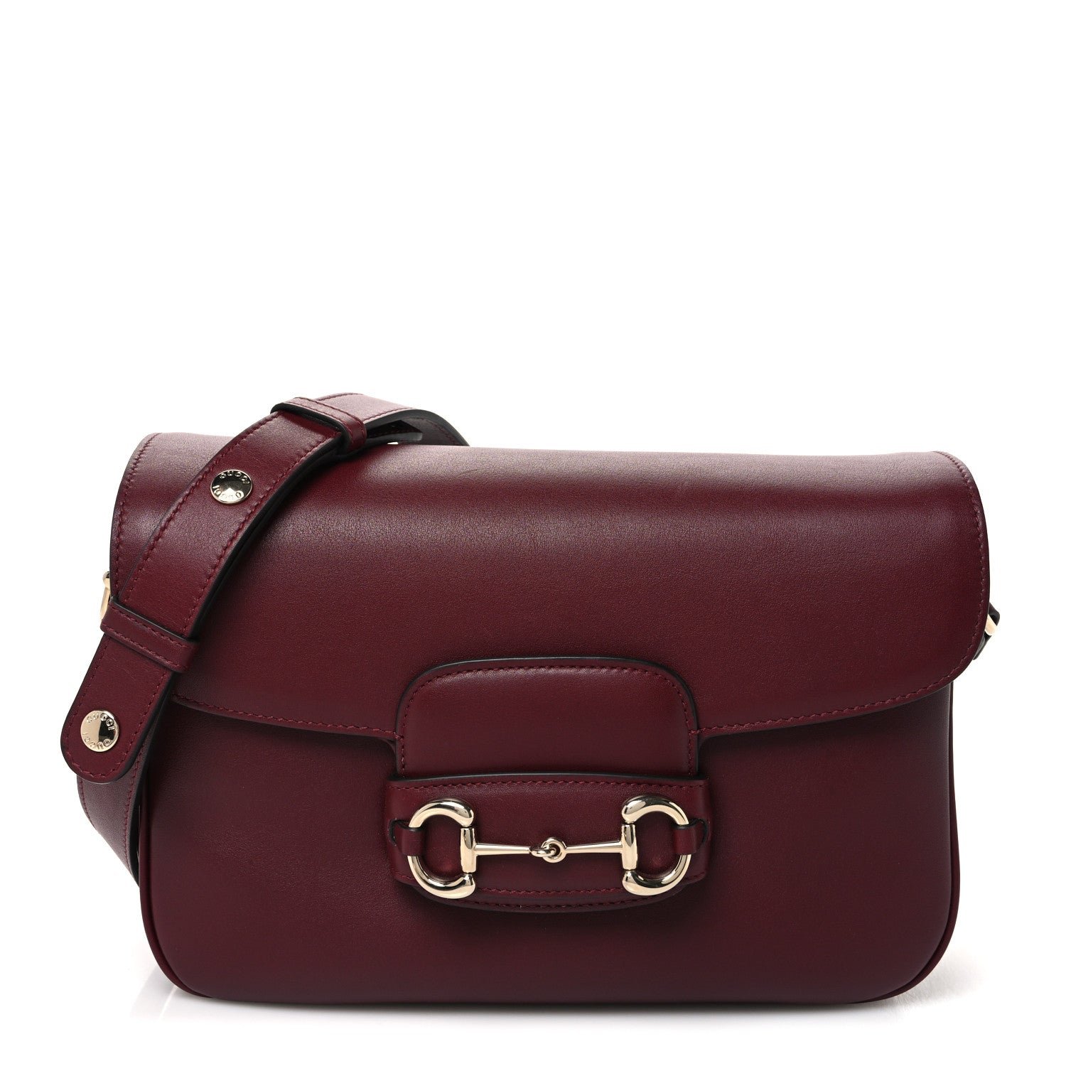 Gucci Arabella Calfskin Horsebit 1955 Shoulder Bag Rosso Ancora