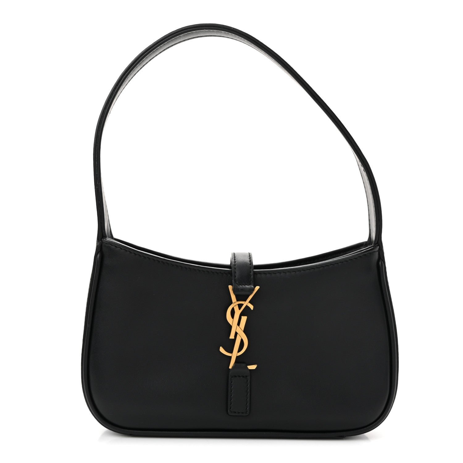 Saint Laurent Smooth Calfskin Le 5 A 7 Mini Hobo Black