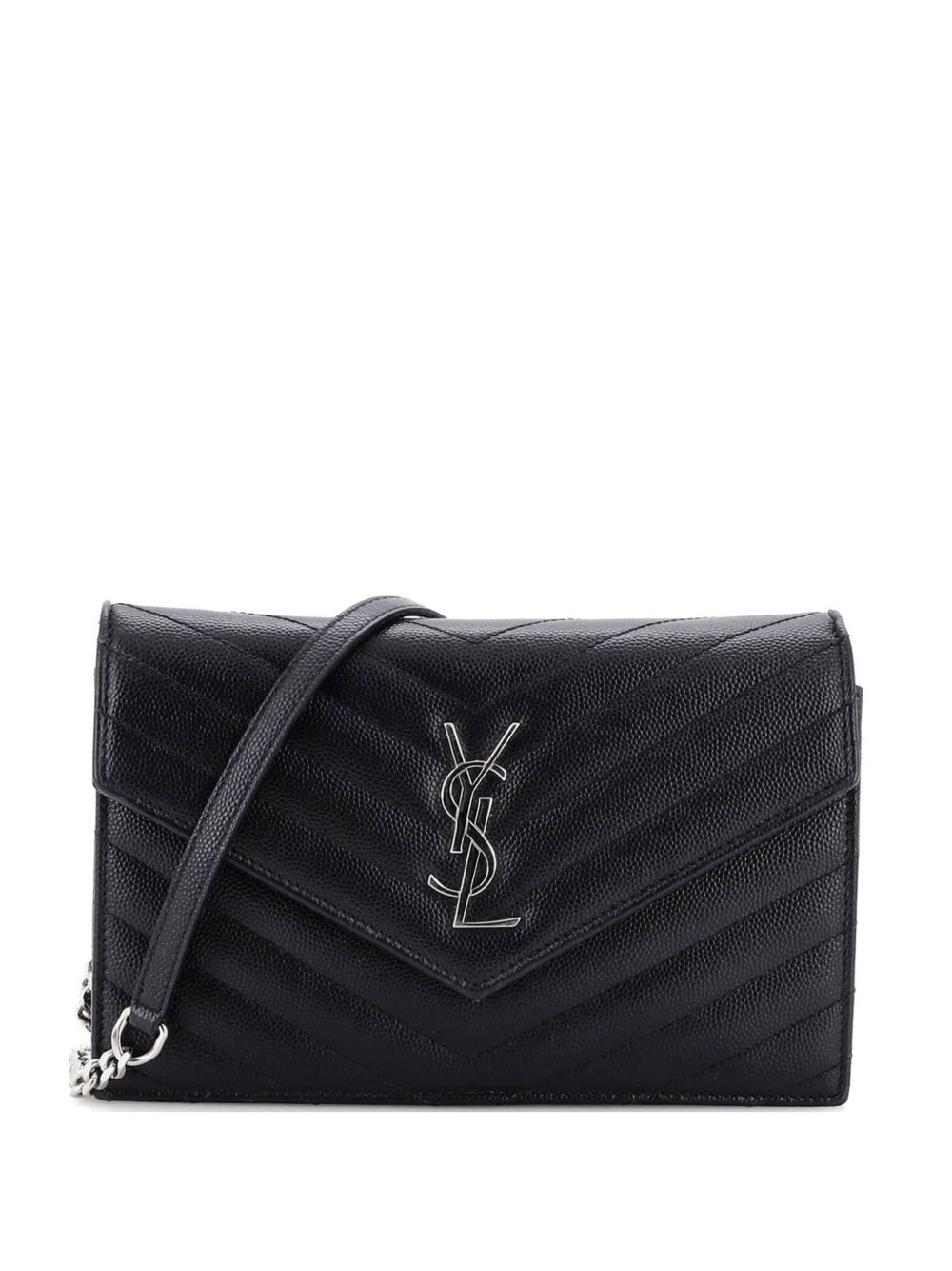 Classic Monogram Wallet on Chain Matelasse Chevron Leather Small crossbody bag