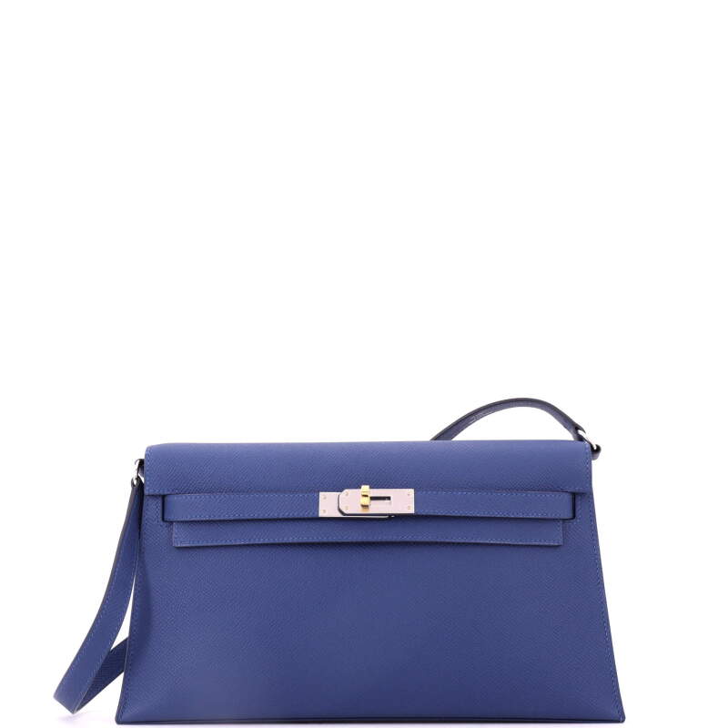 Bleu Tie Epsom Kelly Elan Electrum Hardware, 2025