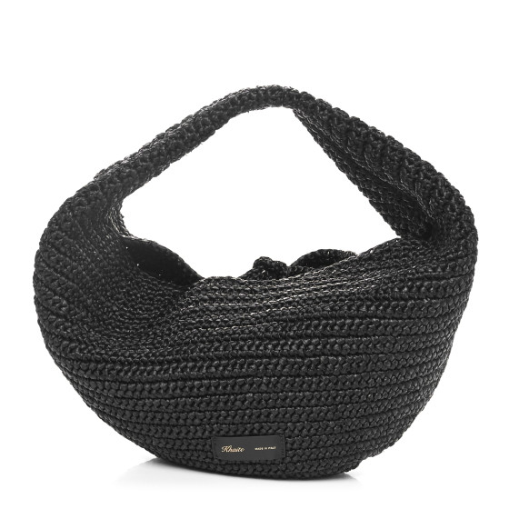 Khaite Raffia Olivia Hobo Black