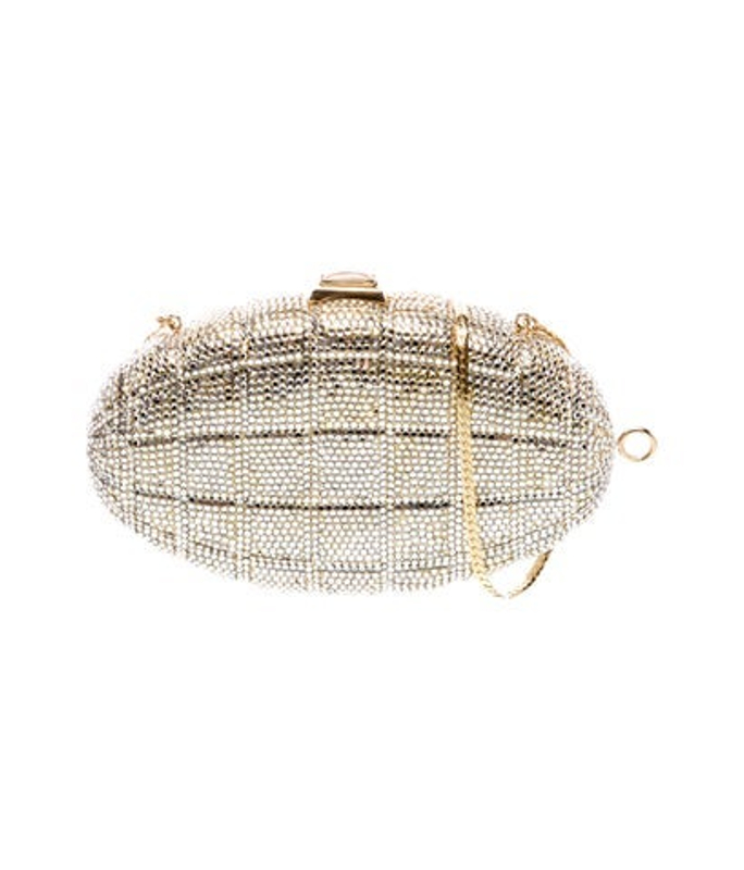 Judith Leiber Leiber Crystal Iconic Grenade Silver Clutch