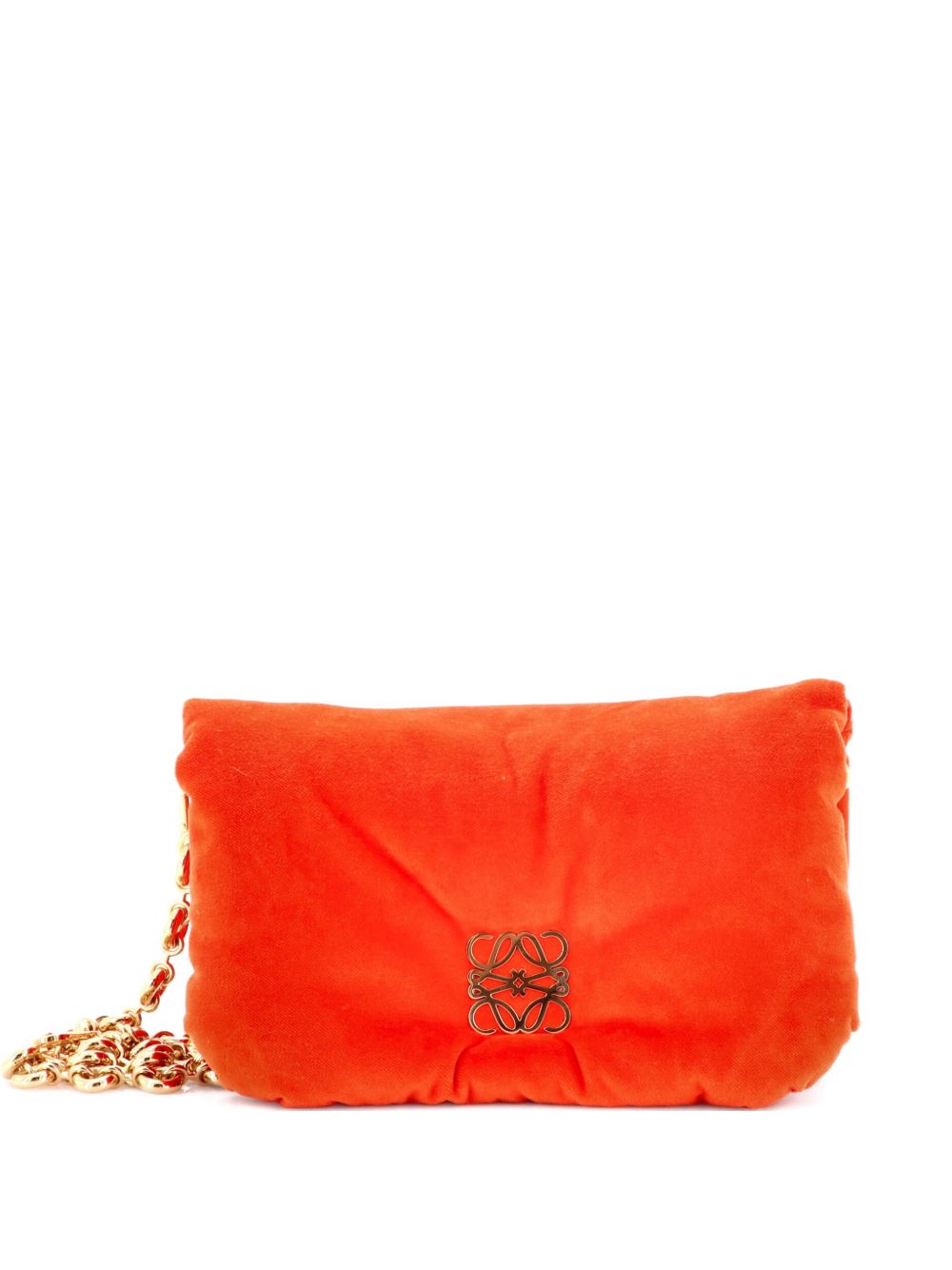 Loewe Goya Chain Puffer Bag Leather Mini shoulder bag