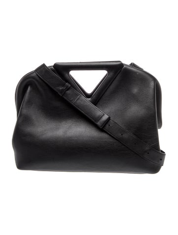 Leather The Point Triangle Bag Medium
