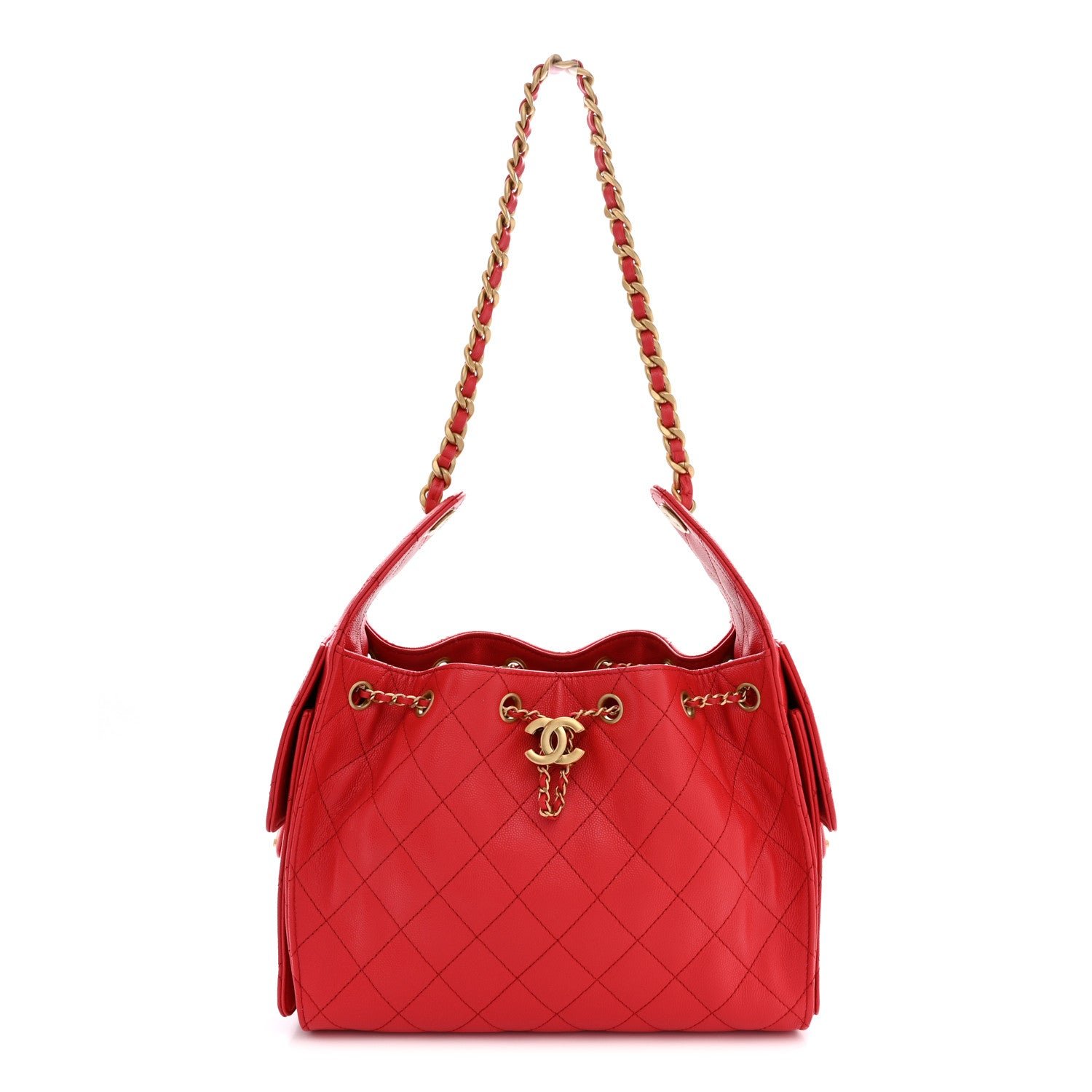 Chanel Caviar Quilted Small Chanel 25 Handbag Dark Red