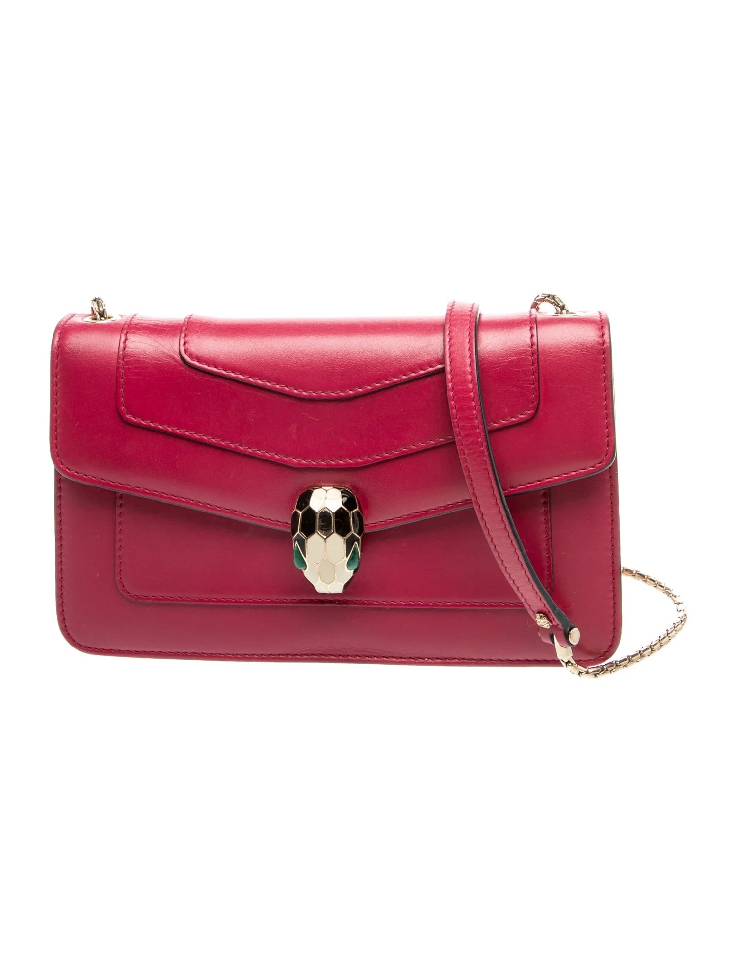 Leather Serpenti Forever East-West Shoulder Bag Mini