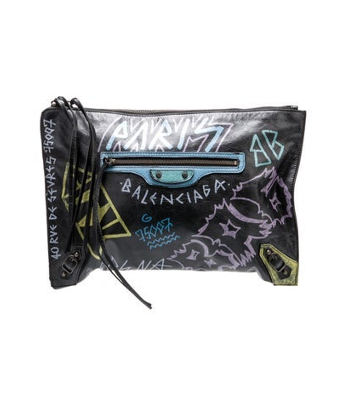 Balenciaga Leather Motocross Pouch