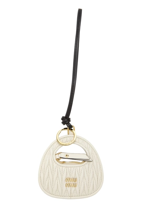 White Leather Wander Bag Charm