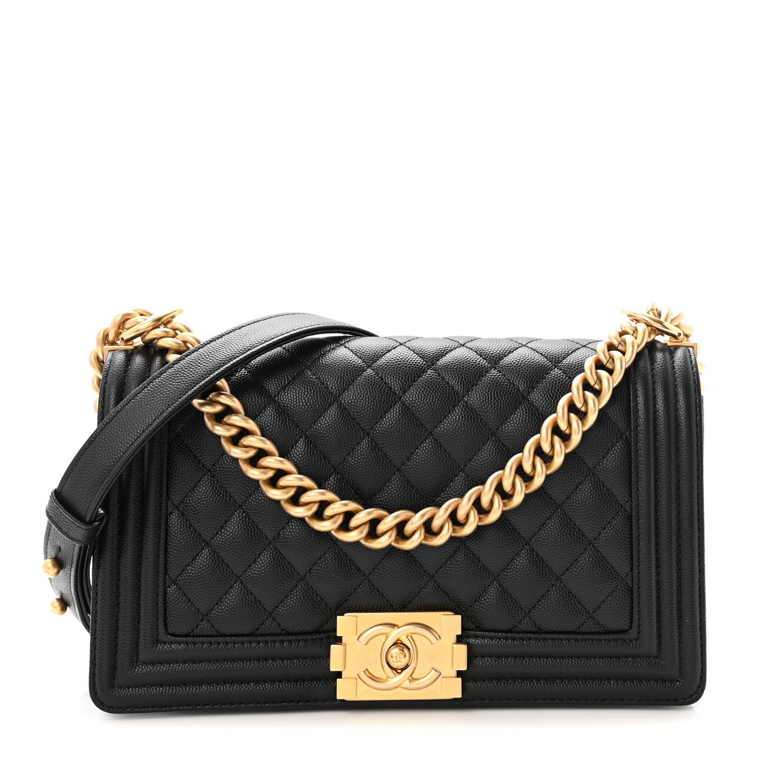Chanel Caviar Quilted Medium Boy Flap Black