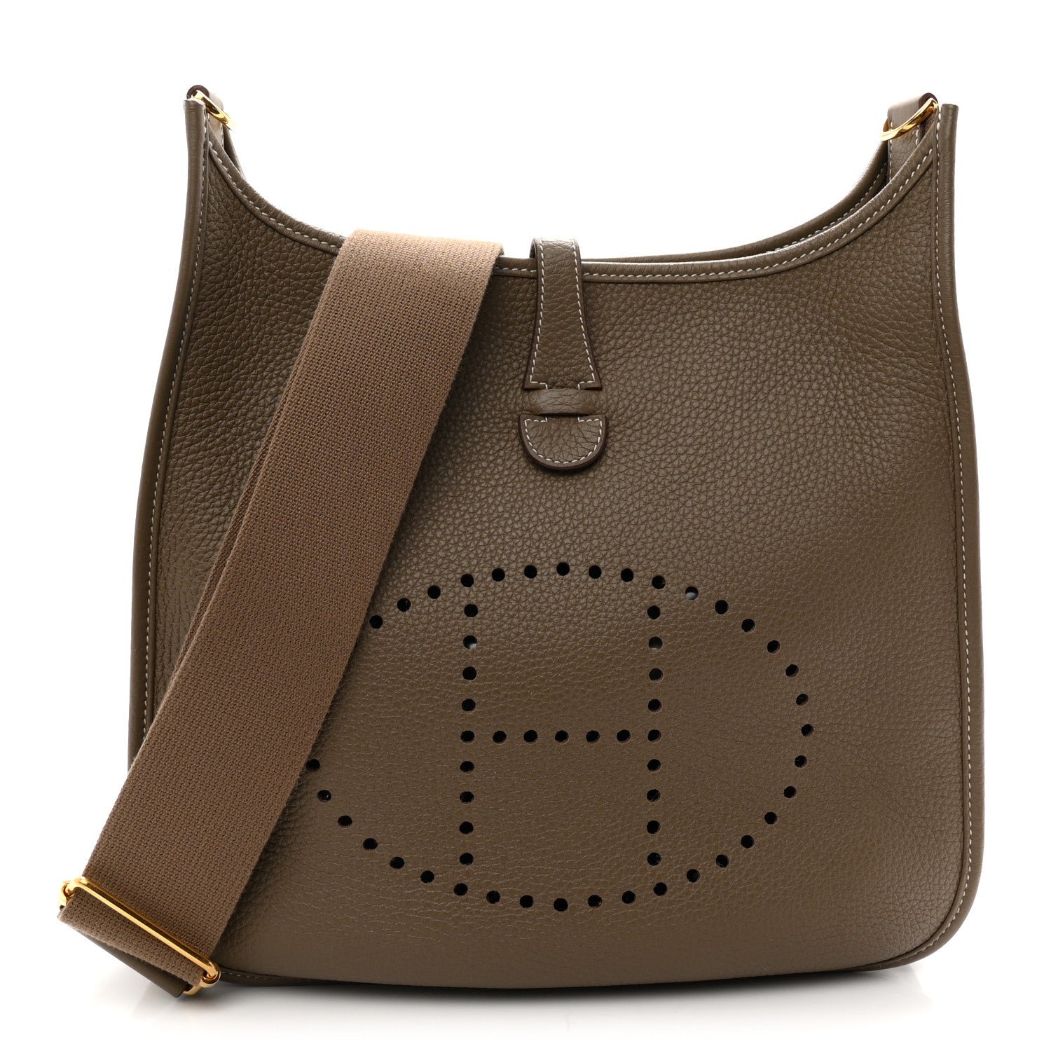 Hermes Hermes Taurillon Clemence EVELYNE III PM Etoupe