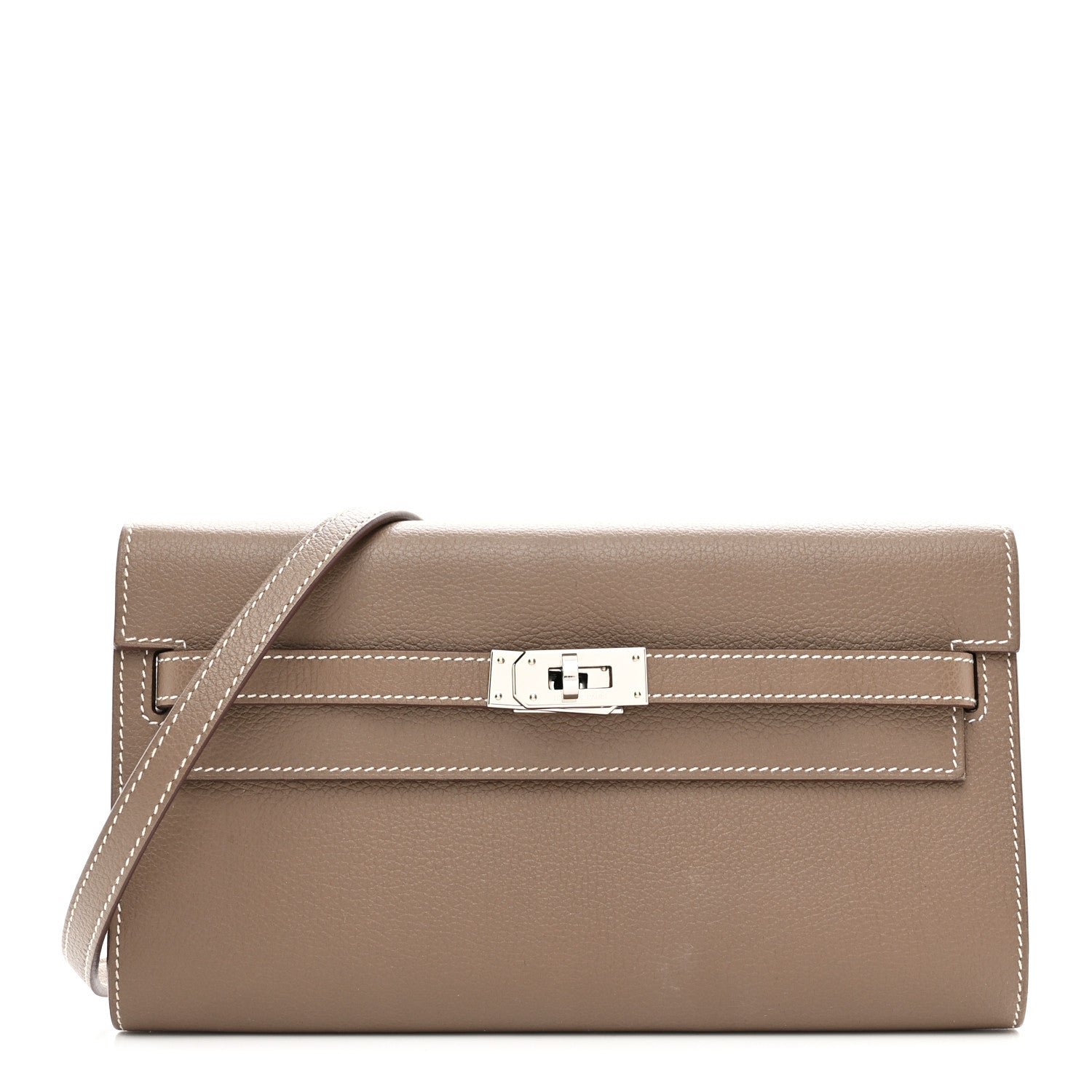 Hermes Evercolor Kelly Wallet To Go Etoupe