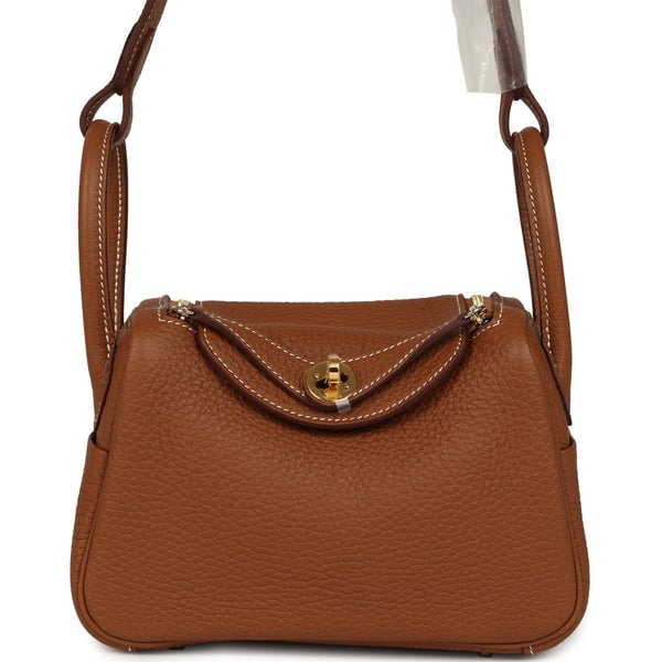 Hermes Hermes Mini Lindy Gold Clemence Gold Hardware