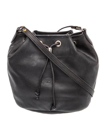 Longchamp Leather Bucket Bag Vintage