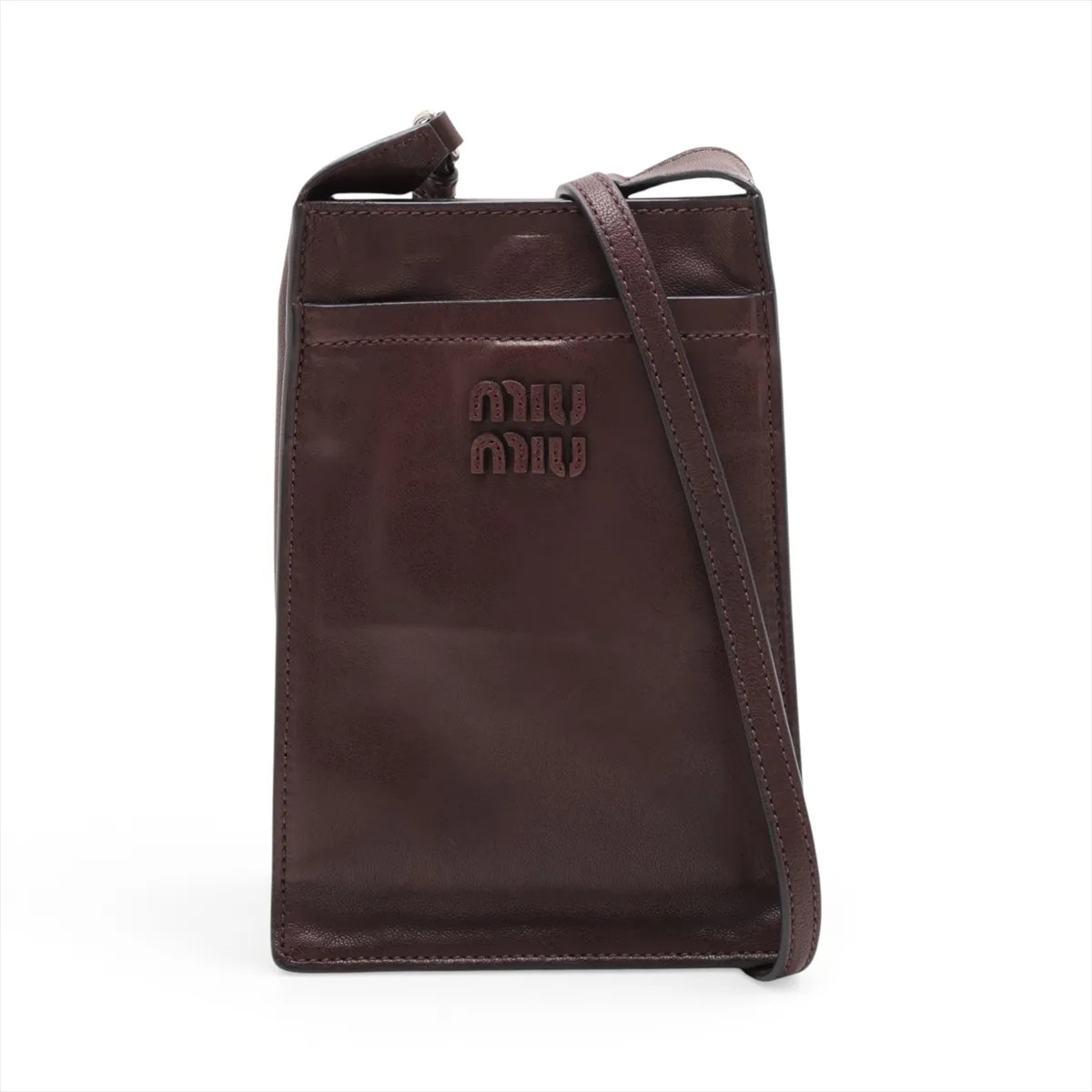 Miu Miu Nappa 5NF464 Leather Shoulder bag Brown