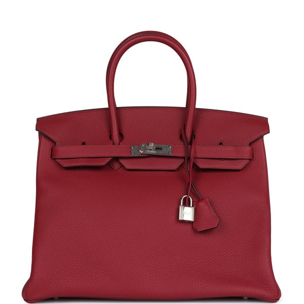 Hermes Hermes Birkin 35 Rouge Grenat Togo Palladium Hardware