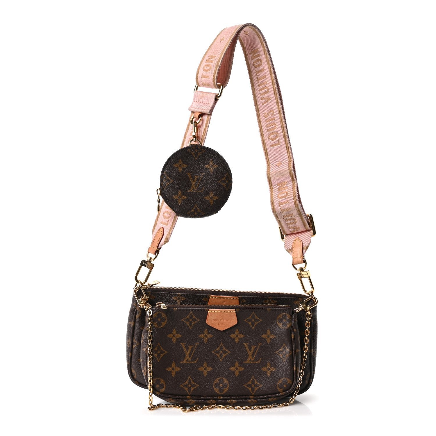 Louis Vuitton Monogram Multi Pochette Accessories Rose Clair