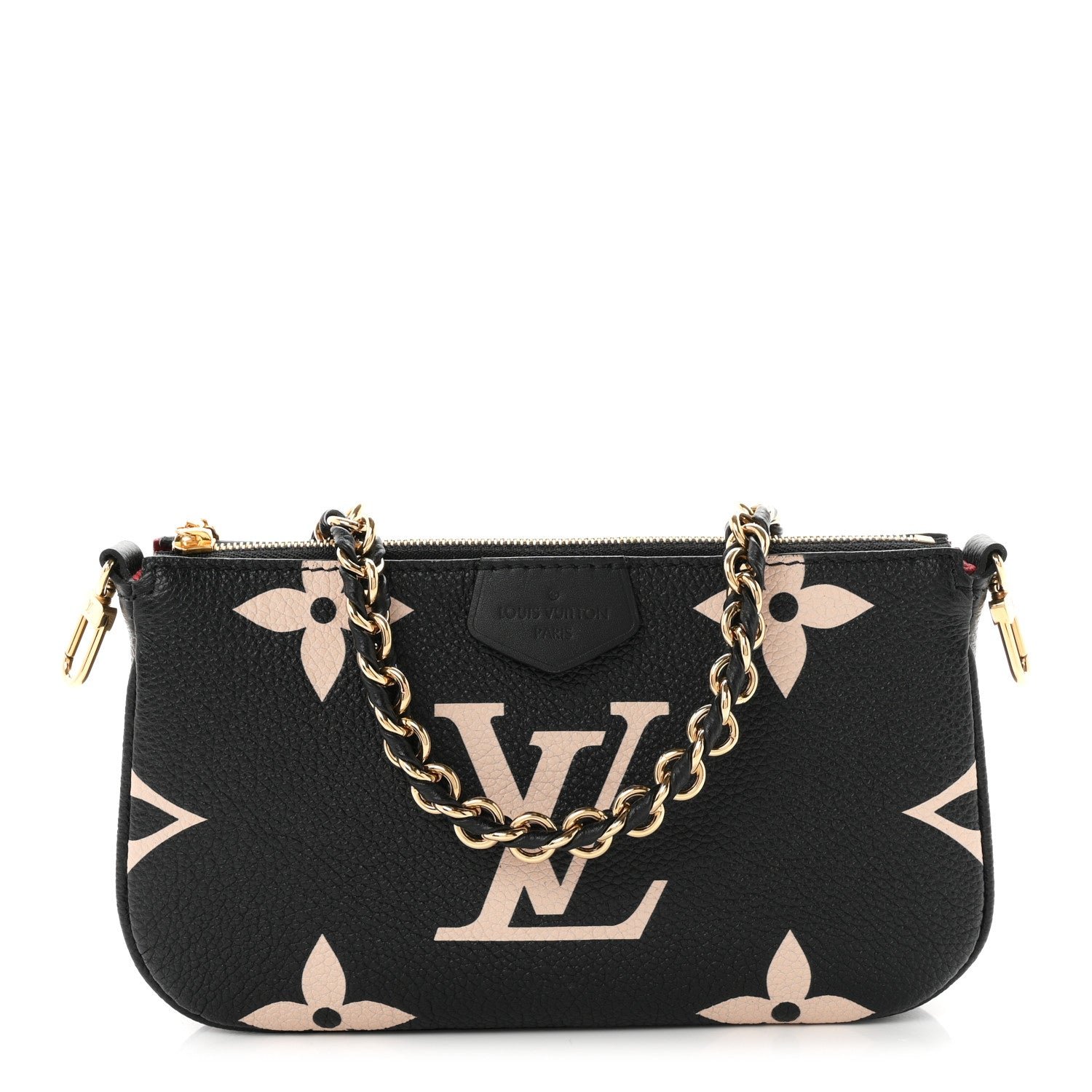 Louis Vuitton Empreinte Monogram Giant Multi Pochette Accessories Mini Pochette Black Beige