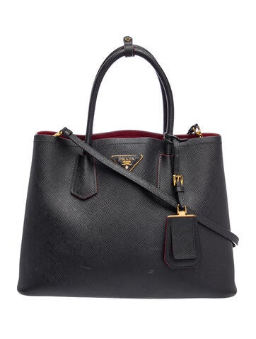 Saffiano Leather Double Bag Medium