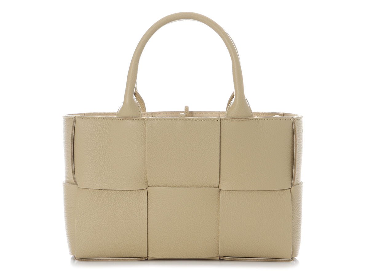 Bottega Veneta Bottega Veneta Mini Beige Maxi Intrecciato Arco Tote