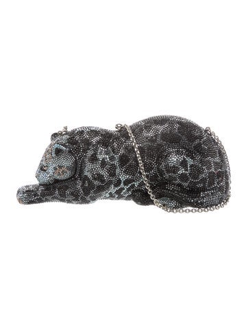Judith Leiber Crystal Wildcat Black Jaguar