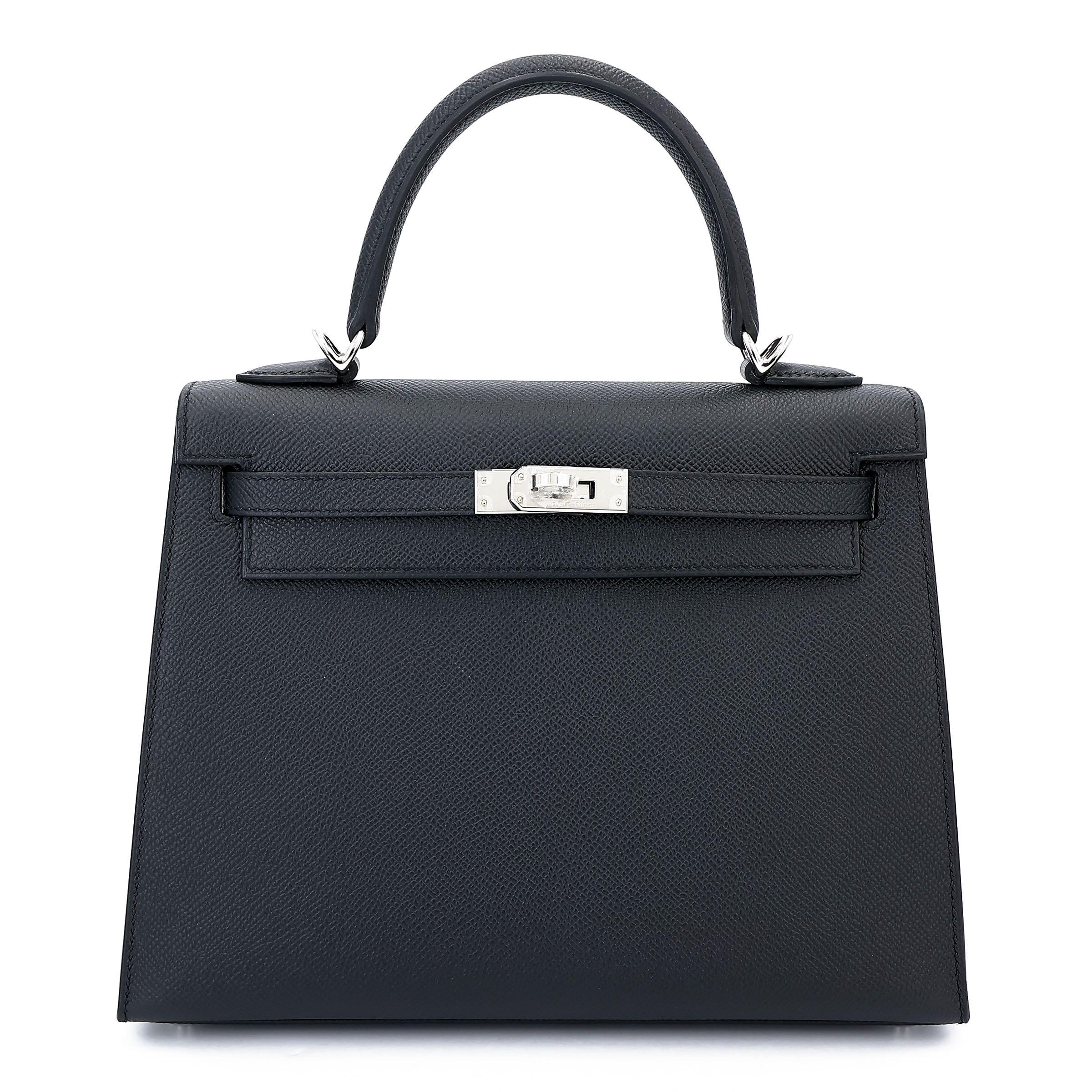 Hermes Brand New ( Rank N ) HERMÈS Kelly 25 Sellier Noir (89) Epsom Palladium hardware K (2025)