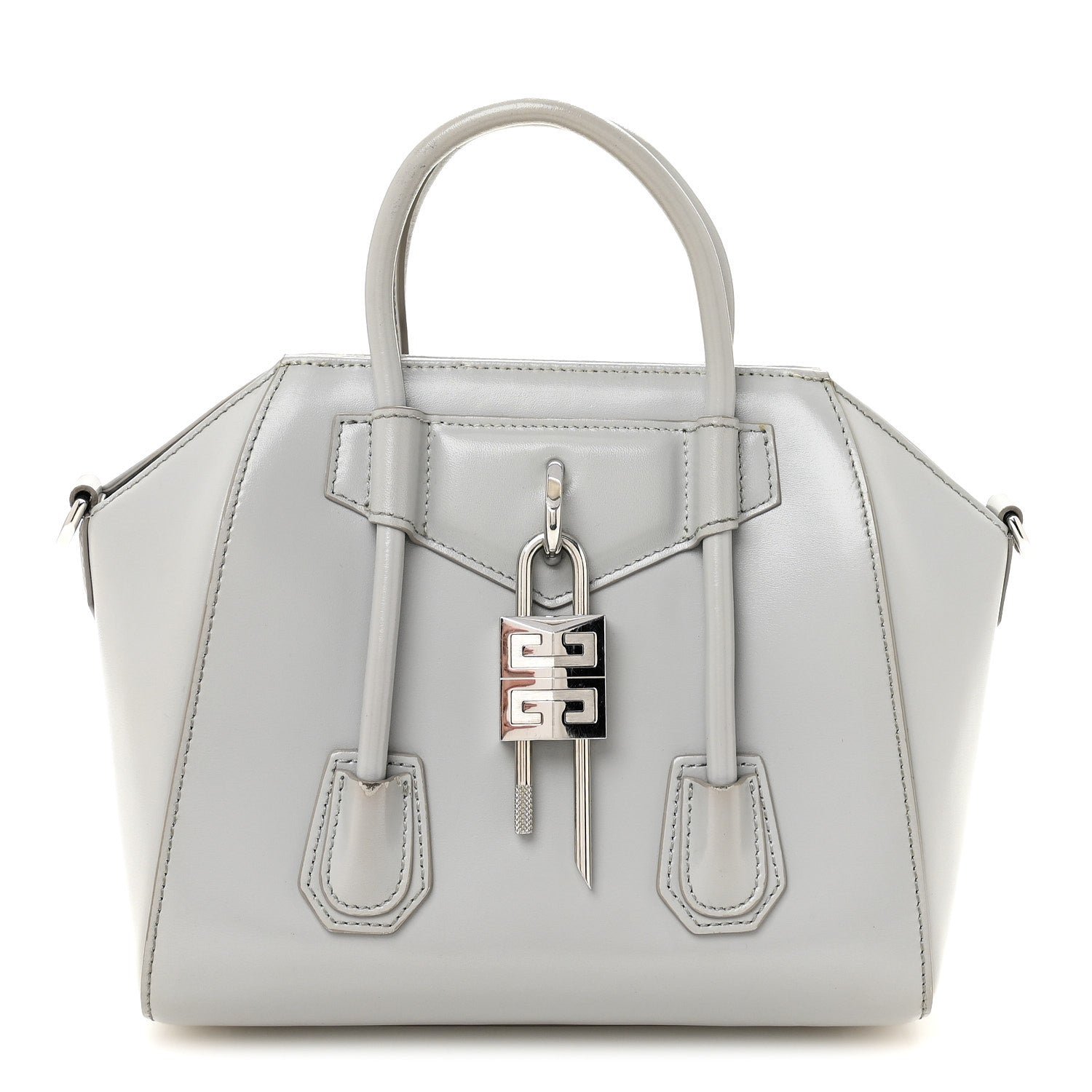 Givenchy Givenchy Box Calfskin Mini Lock Antigona Shoulder Bag Medium Grey
