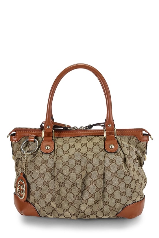 Orange Original GG Canvas Sukey Zip Handbag