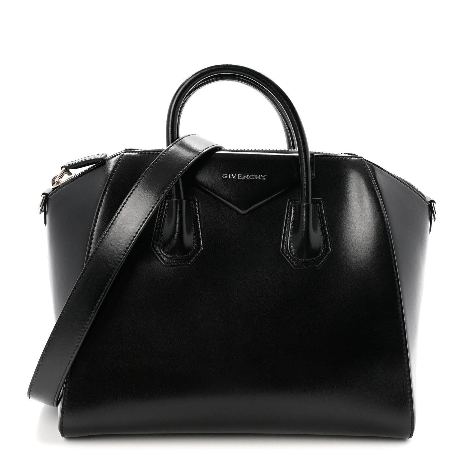 Givenchy Shiny Lord Calfskin Medium Antigona Black