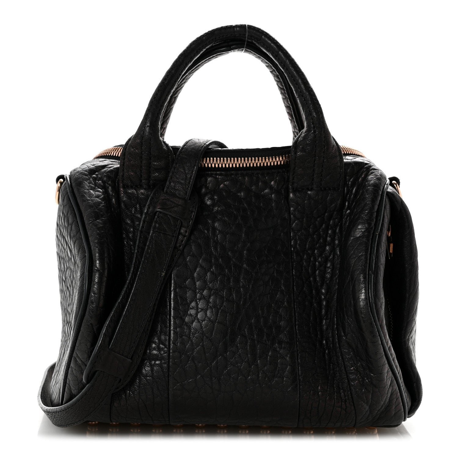 Alexander Wang Alexander Wang Pebbled Lambskin Rockie Black Rose Gold Hardware