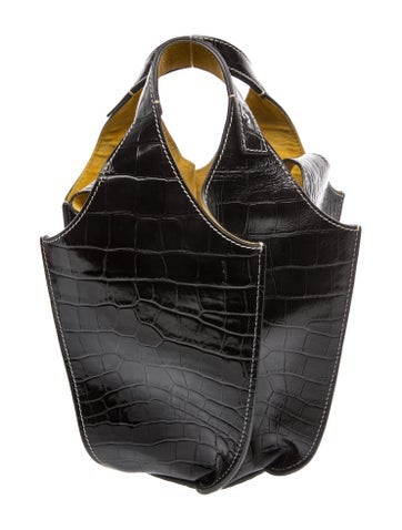 Tory Burch Embossed Leather Bucket Bag