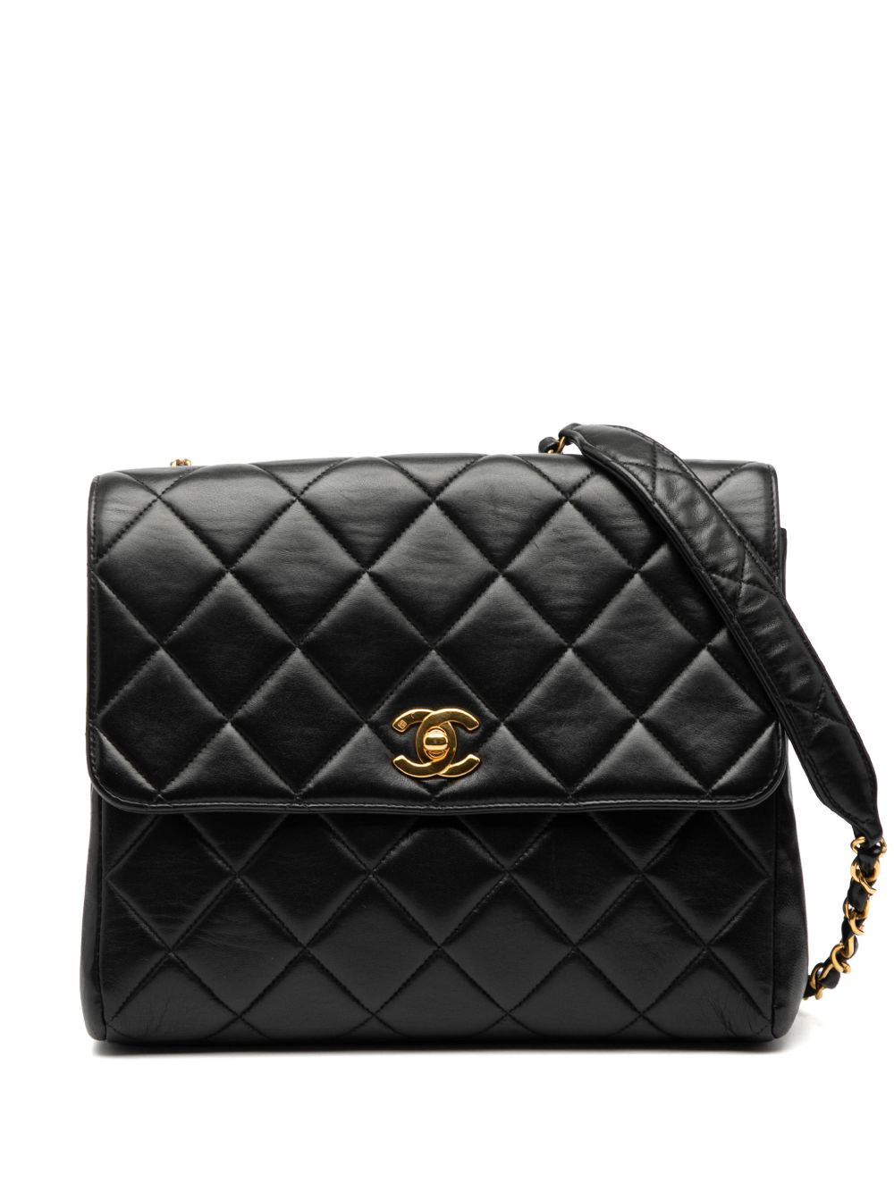 1996-1997 Small Square Lambskin Straight Single Flap crossbody bag