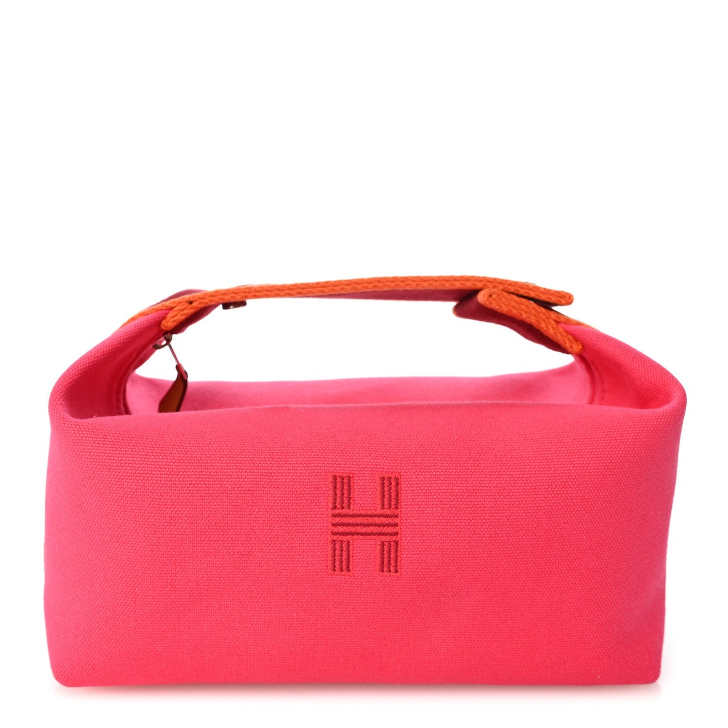 Hermes Hermes Canvas Small Bride-A-Brac Pouch Hibiscus