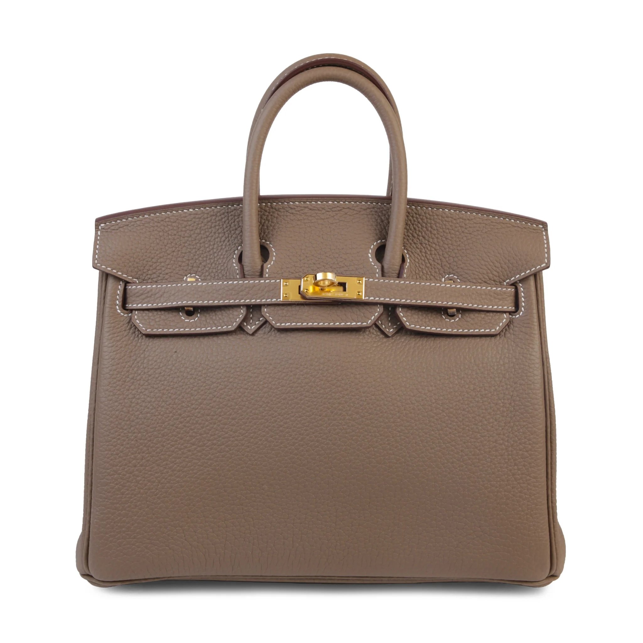 Brand New ( Rank N ) HERMÈS Birkin 25 Etoupe (18) Togo Gold hardware G (2026)