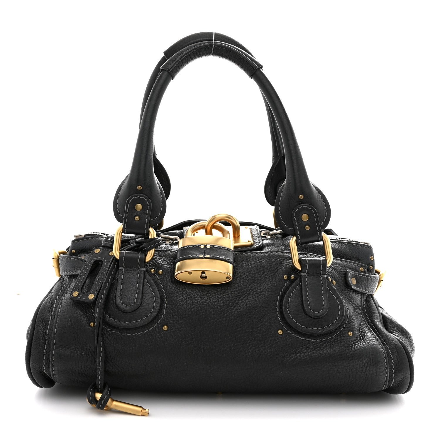Chloe Calfskin Medium Paddington Satchel Black