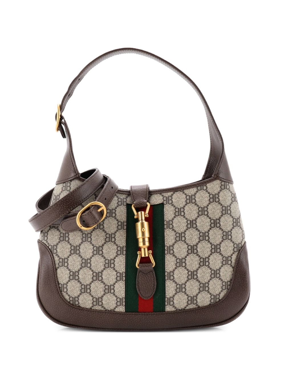 x Gucci The Hacker Project Jackie 1961 BB Coated Canvas Small hobo bag