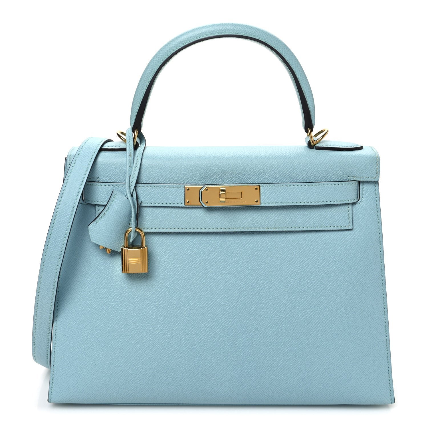 Hermes Epsom Kelly Sellier 28 Bleu Atoll