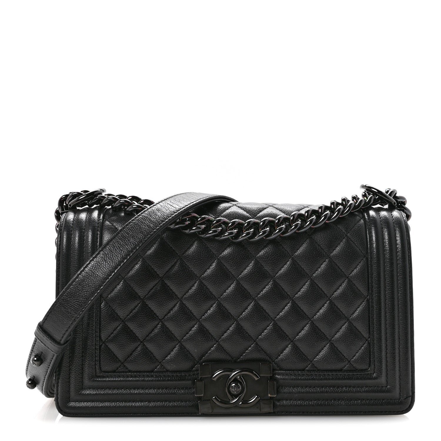 Chanel Chanel Caviar Quilted Medium Boy Flap So Black