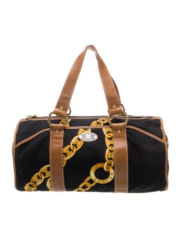 Celine Canvas Boston Bag Vintage