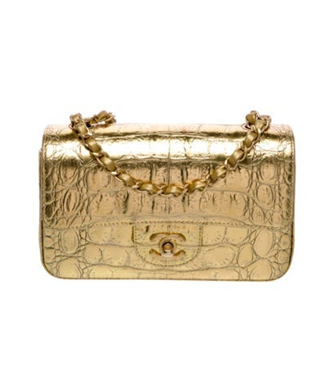 Chanel Embossed Rectangular Mini Flap Bag