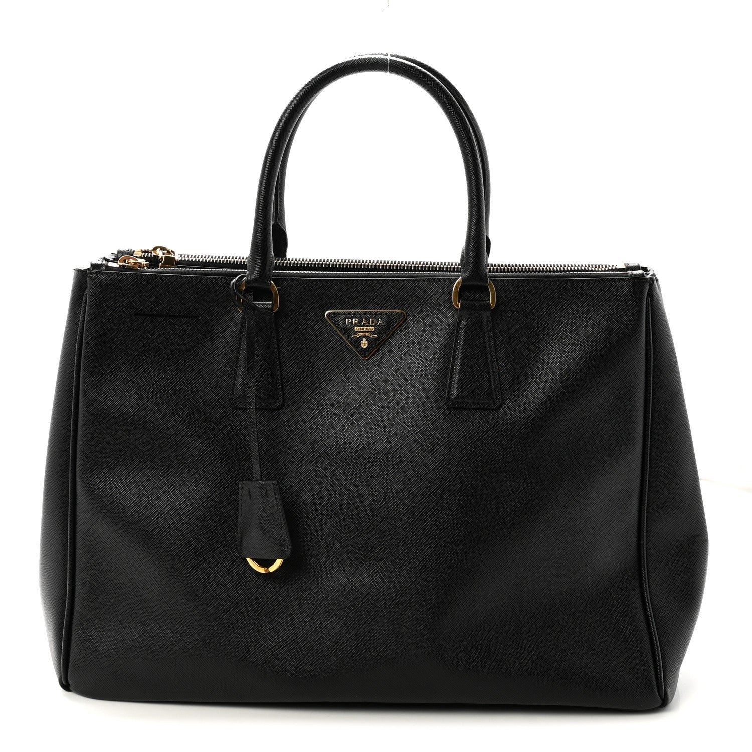Prada Saffiano Large Galleria Double Zip Tote Black