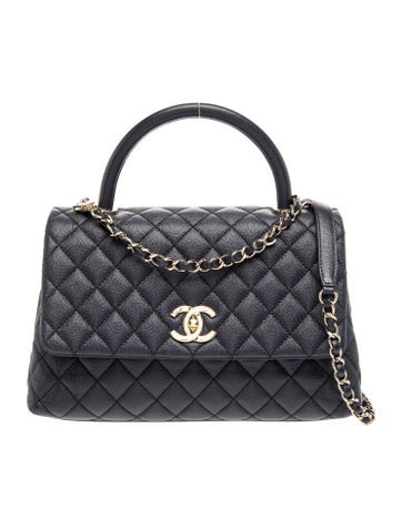 Small Caviar Coco Handle Bag