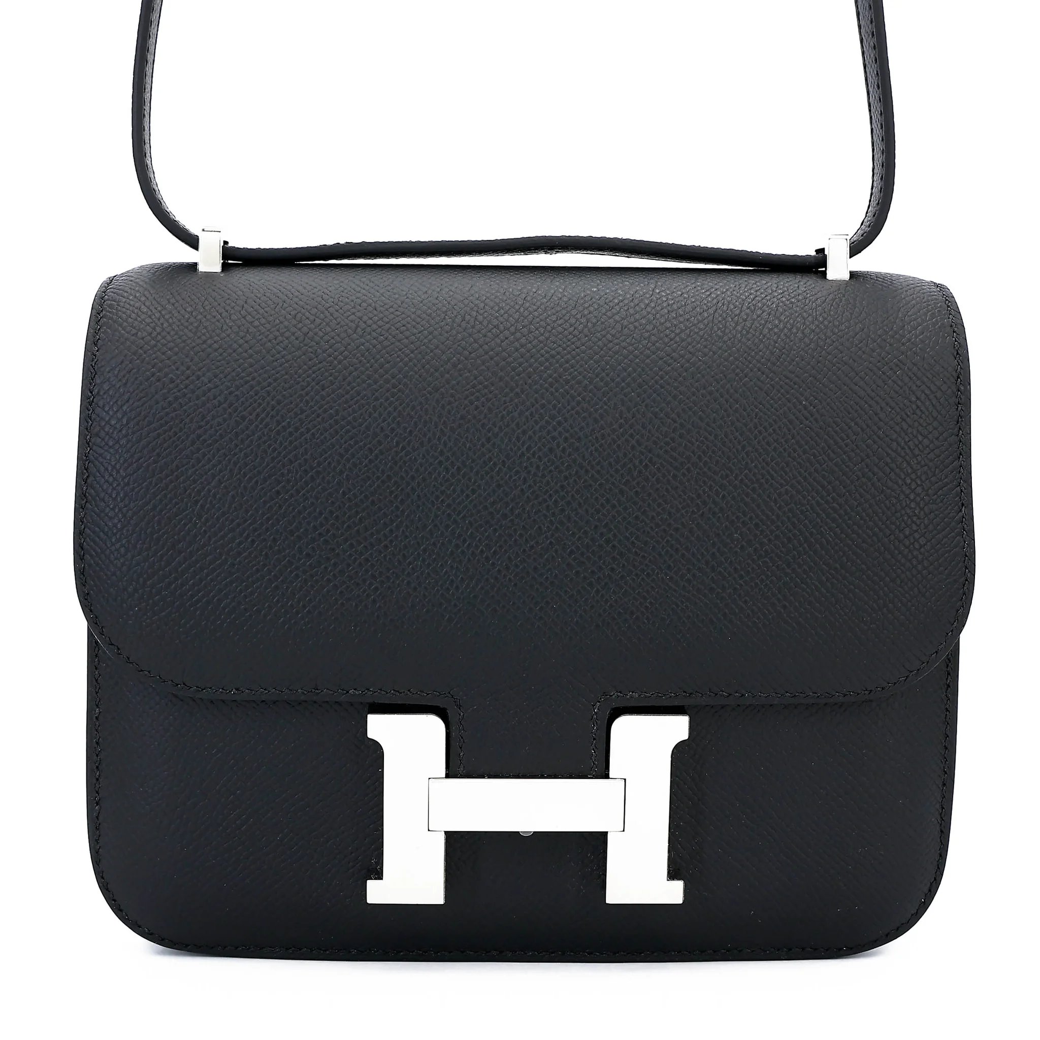 Brand New ( Rank N ) HERMÈS Constance Mini Noir (89) Epsom Palladium hardware G (2026)