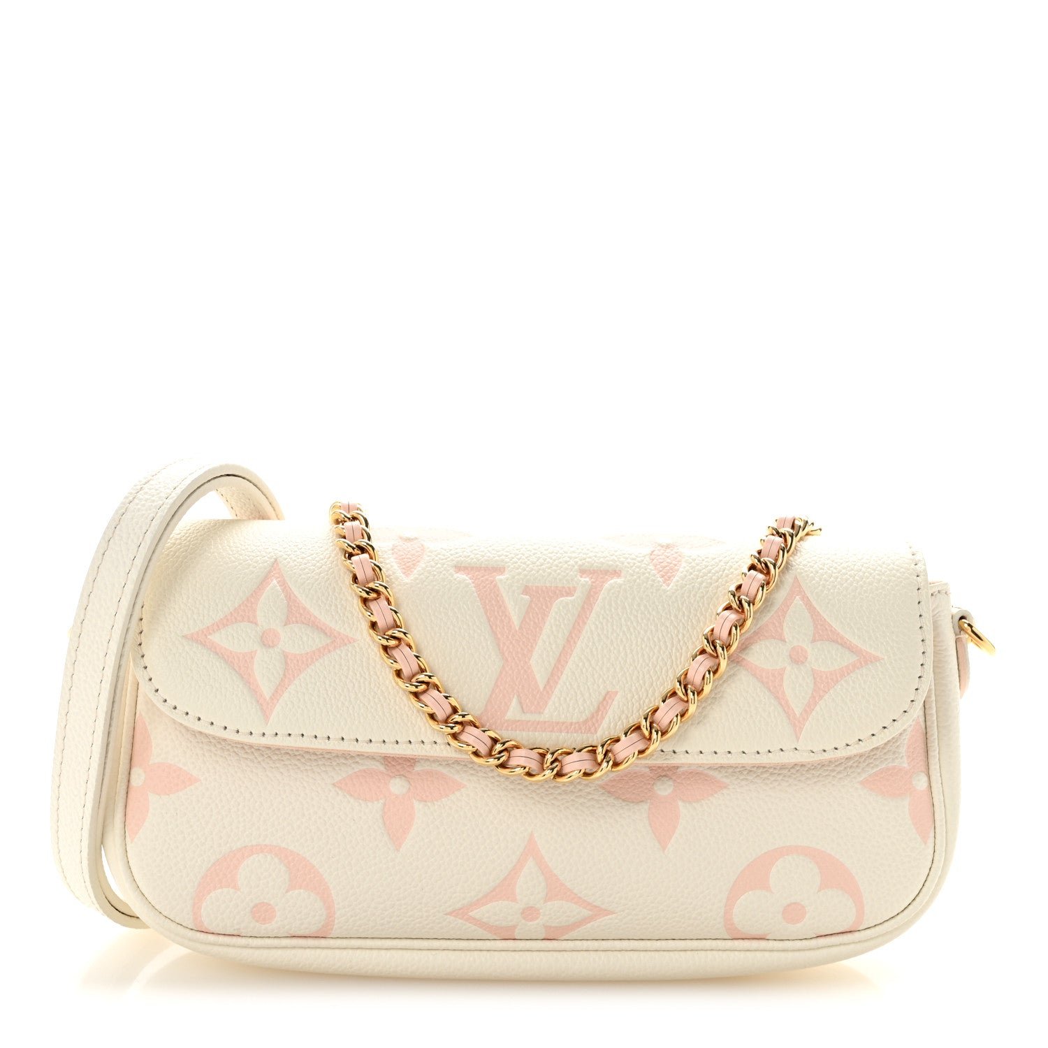 Louis Vuitton Empreinte Monogram Giant Ivy Wallet On Chain Latte Chamallow