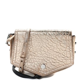 Jimmy Choo Metallic Grained Calfskin Arrow Crossbody Bag Light Gold