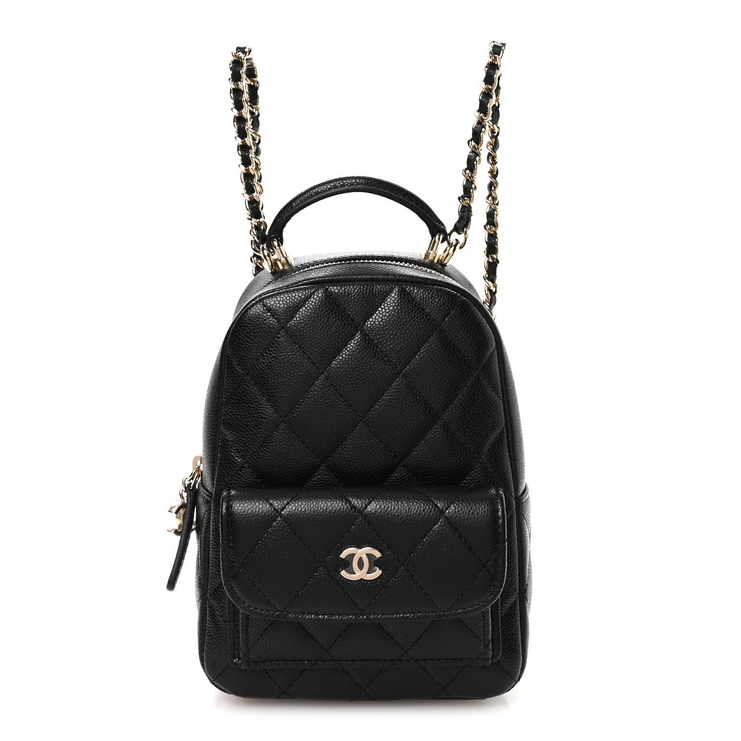 Chanel Caviar Quilted CC Mini Classic Backpack Black