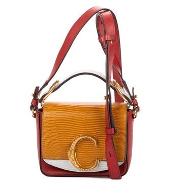Chloe Leather C Flap Bag