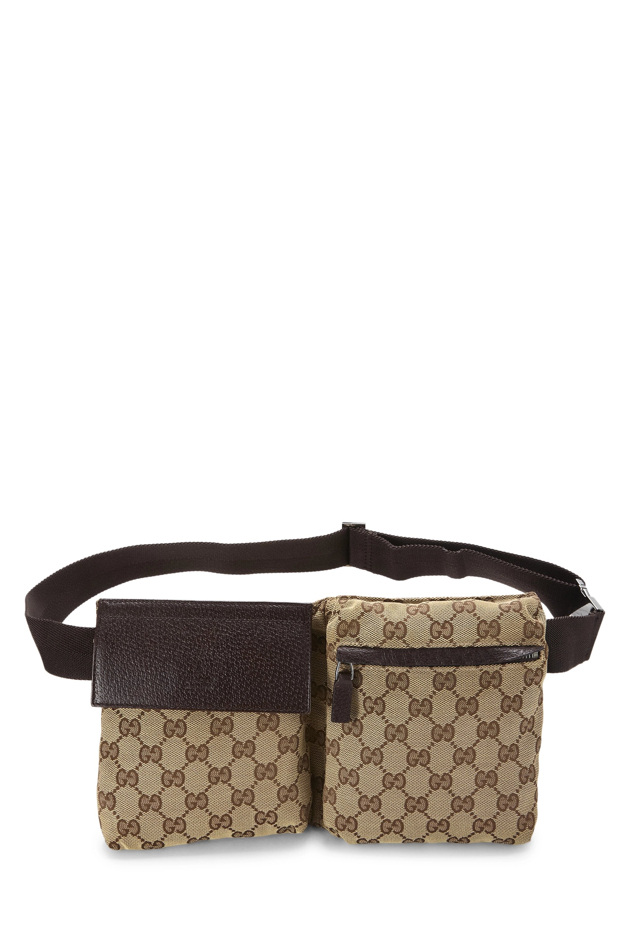 Original GG Canvas Double Pocket Waist Pouch