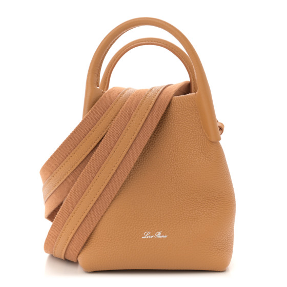 Loro Piana Grained Calfskin Micro Bale Bag Spiced Curry