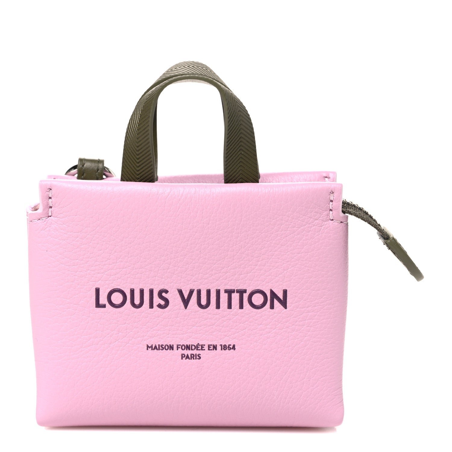 Louis Vuitton Calfskin Mini Shopper Bag Charm Rose